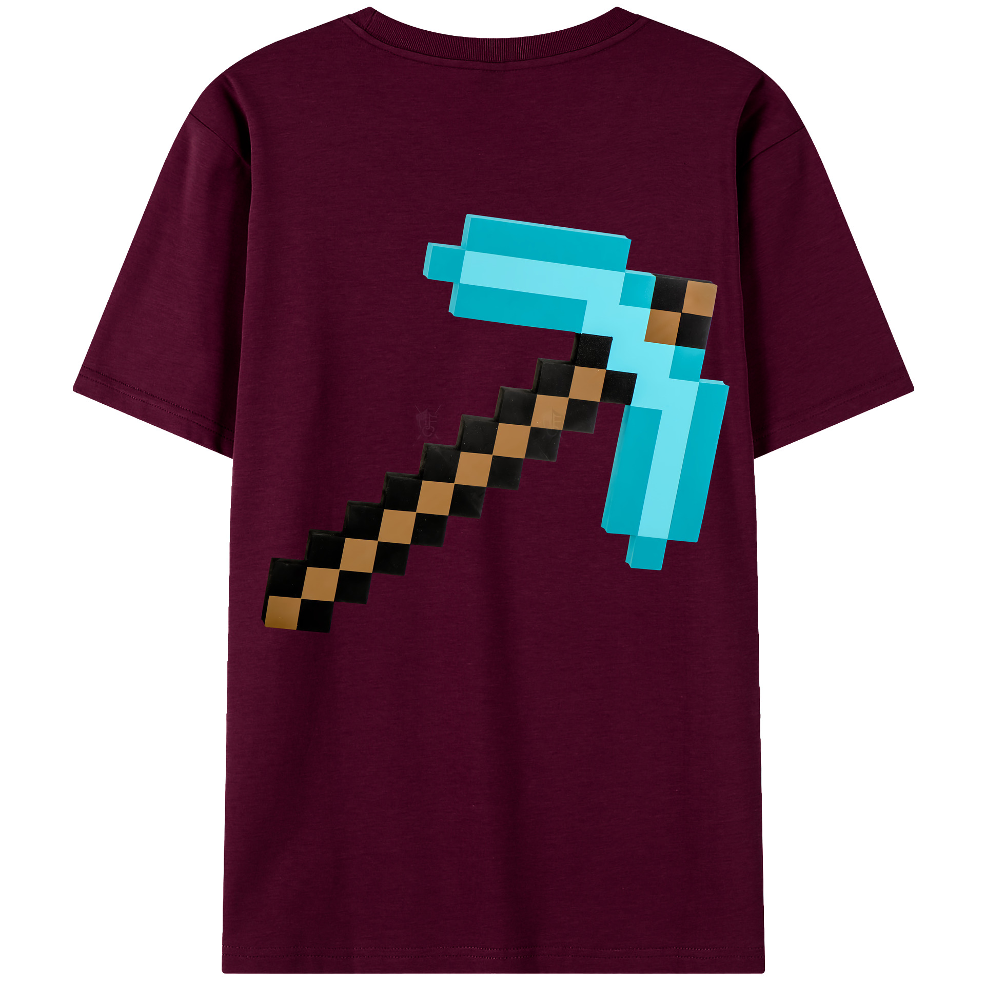 （画像用） マインクラフト ブロックの世界 Minecraft MC Block world レディース半袖Tシャツ(バックプリント)